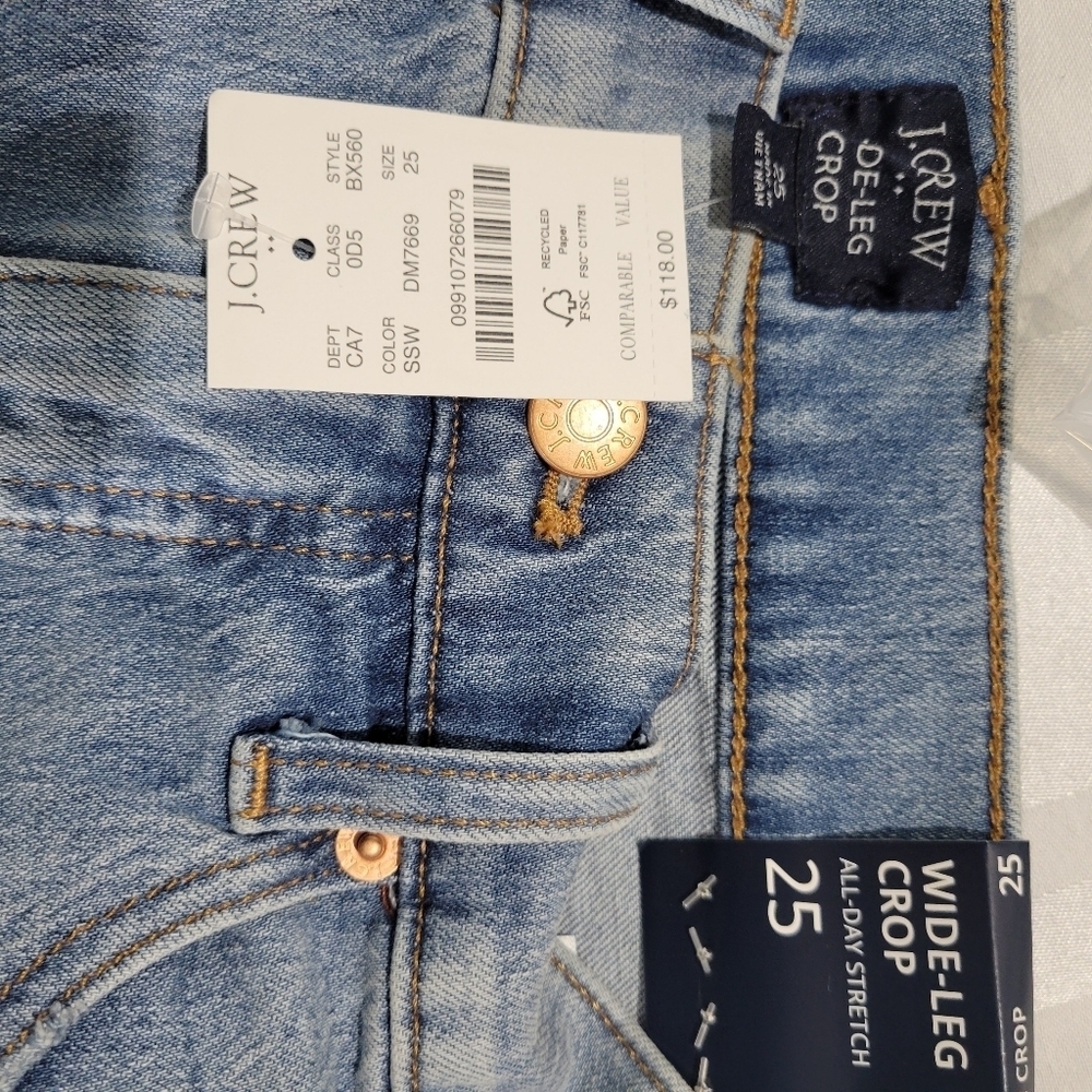 J. Crew Factory Light Blue Cropped Jeans - Picture 5 of 8